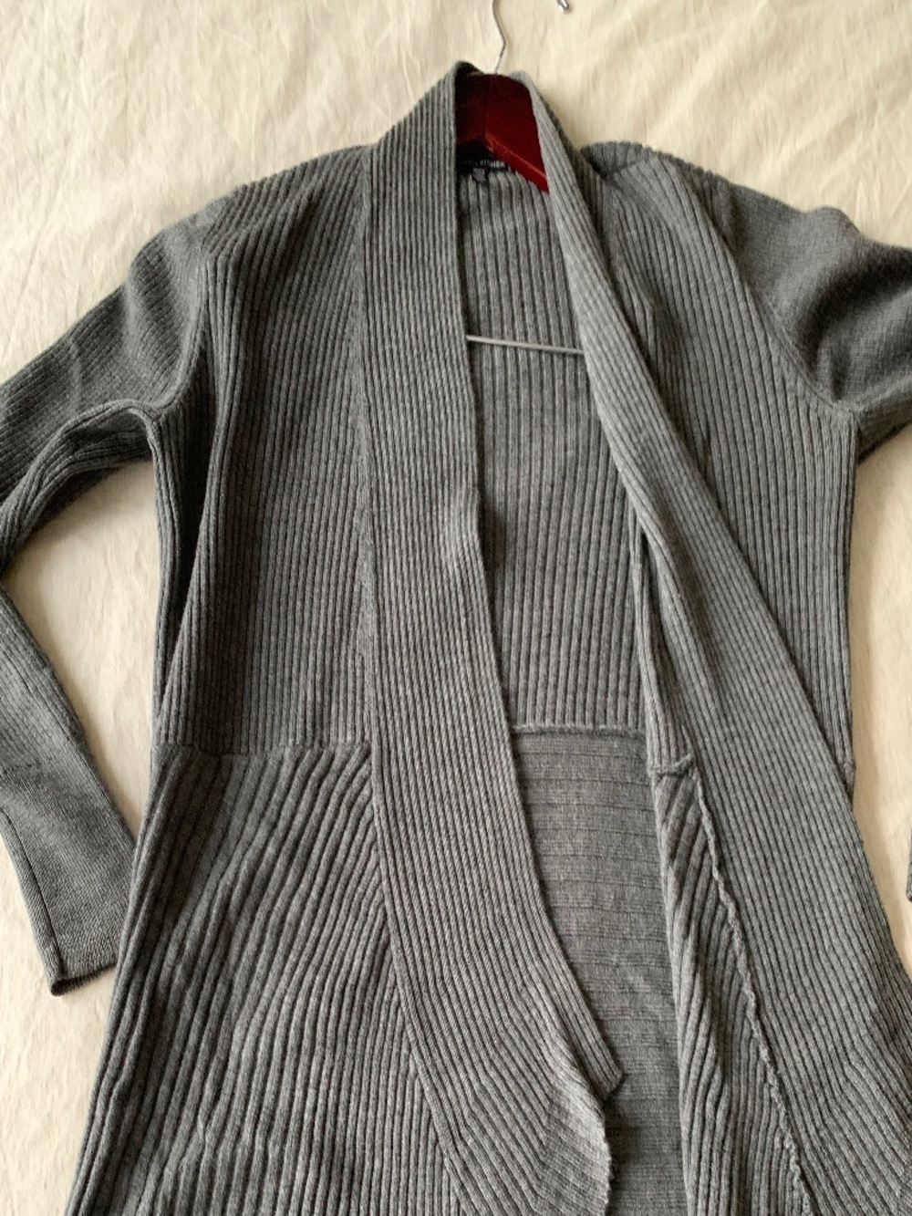 Eileen Fisher Merino Wool Open Front Cardigan Size S in Gray - Picture 8 of 8